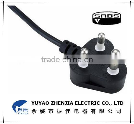 SABS South africa power plug 3 round pin / South africa power plug