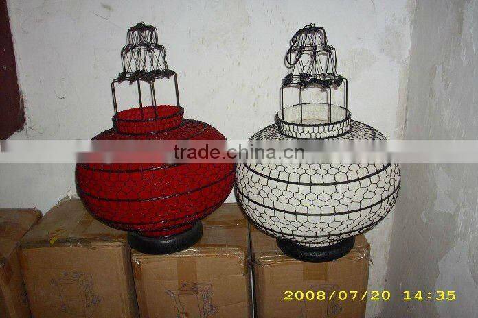 Chinese antique hanging red cloth new year lantern