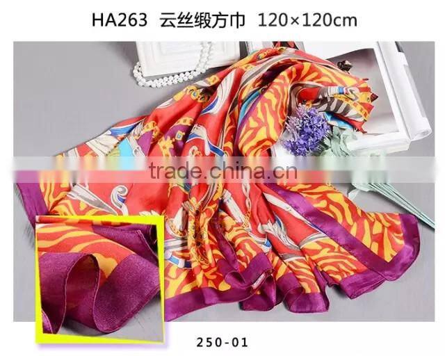 wholesale promotion dubai hijab 120*120cm digital print imitated silk satin square scarf,polyester satin hijab scarf head wear