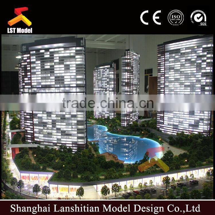 new product acrylic architectural model of block building