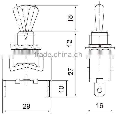 CNTD 2016 New Arrivals Single 2 Position ON-OFF Mini Toggle Switch 250VAC