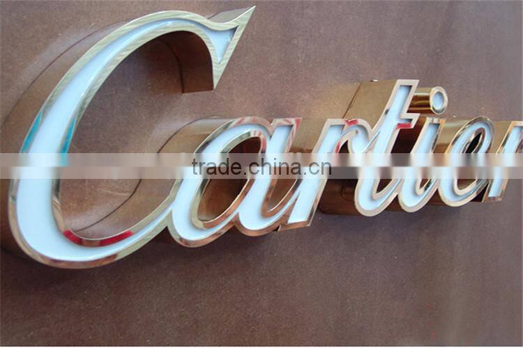 Fashionable out door brushed stainless steel sign
