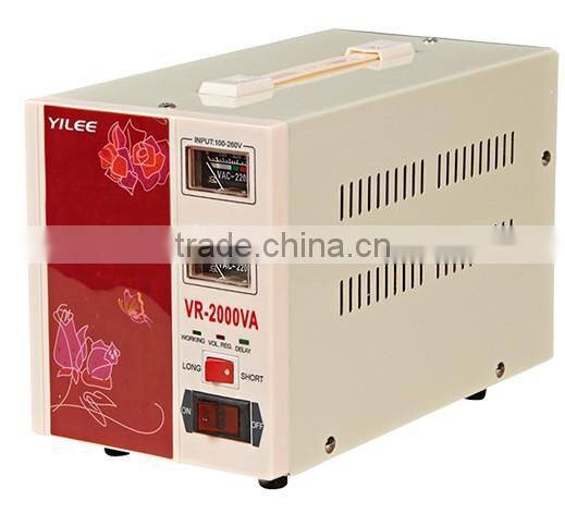 Manufacturer single phase relay type automatic scr voltage regulator 2000VA