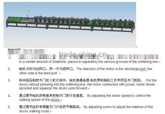 door skin hot press/molded door production line