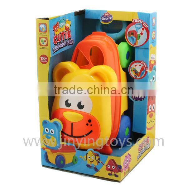 Luggage carrier building block plastic toys for kids