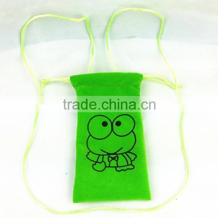 Factory direct! 2016 new customized cell phone sling bag velvet bag