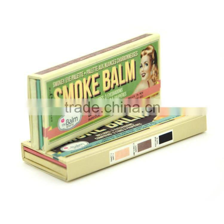 2015 Women Makeup Brand The Balm Eyeshadow Palette 2 Styles 3 Colors Smoke Balm Make up Eye Shadow with Red and Black Package