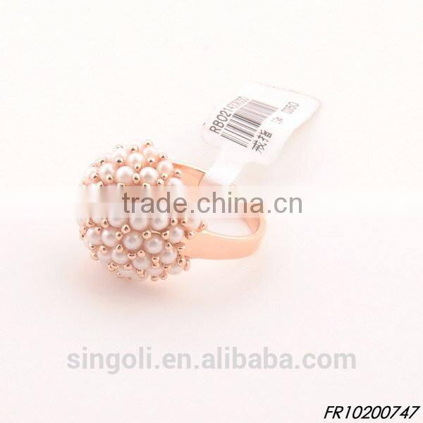 Ivory or Freshwater Pearl Cluster Mood Smart Ring