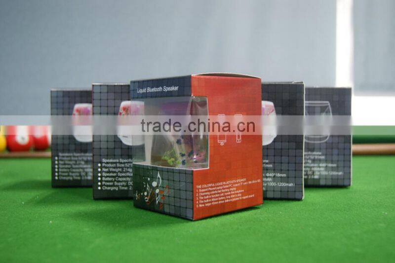 New arrivel LED TF card slot and Hand-free Calls support Liquid mini Bluetooth speaker 2015