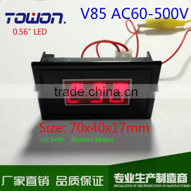 0.56" AC Digital Voltmeter AC60-500V Voltage Measurement Digital Voltage Panel Meter Red Blue Green Digital LED Display