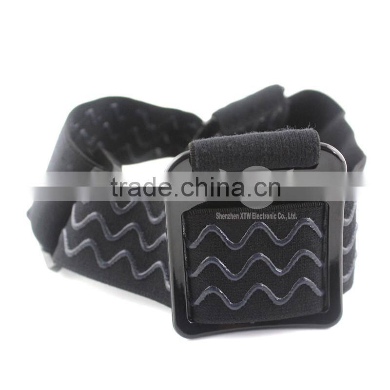 Elastic Adjustable Head Strap For GoPro Hero 3+/3/2/1, with anti-slide glue like original one, with storage bag GP23