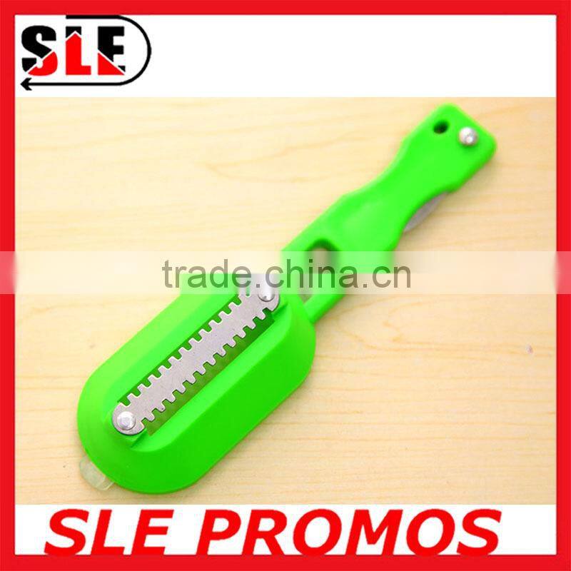 Promotional Custom Plastic Fish Grater,High Quality Stainless Steel Fish Scraper Scale,Multifunction 3 in 1 Fish Skin Peeler