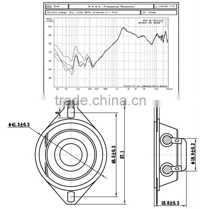 41mm 8ohm 5W micro internal waterproof speaker