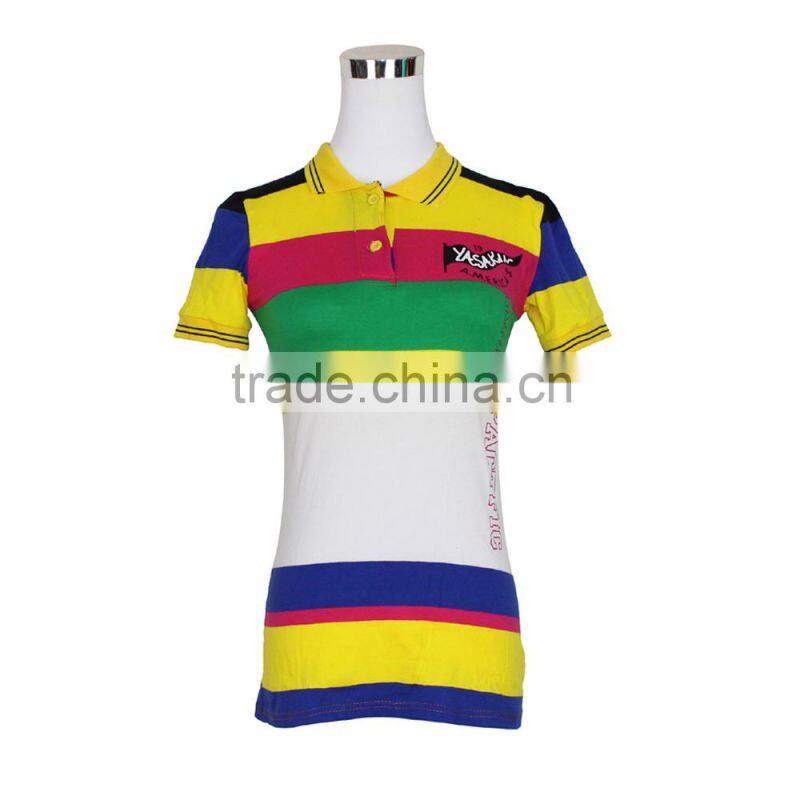 New women summer style 2016 china supplier fashion polo t-shirt