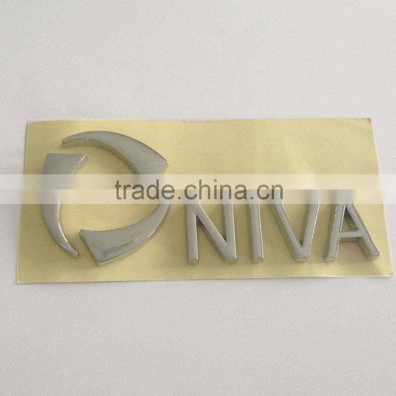 Custom high quality 3d ABS plastic auto grill logo badge chrome car emblem