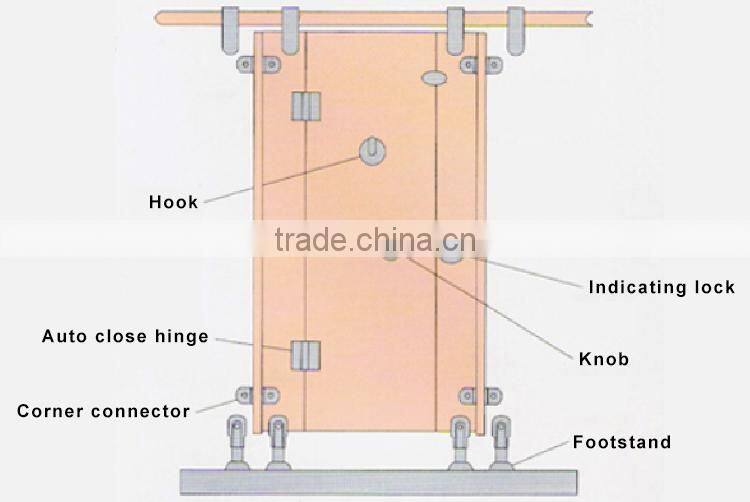 Waterproof 201 / 304 / 316 Stainless Steel Toilet Partition Hardware