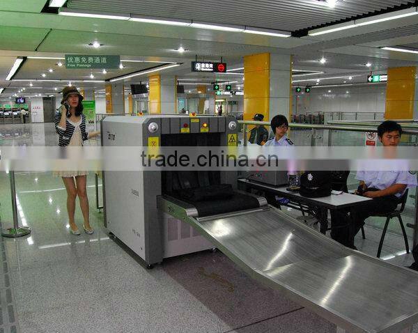 X-ray baggage scanner for train station