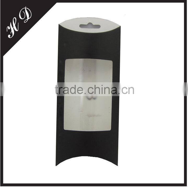 China Manufacture high quality paper custom clear plastic window pillow box