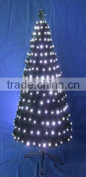 White LED fiber optic christmas tree