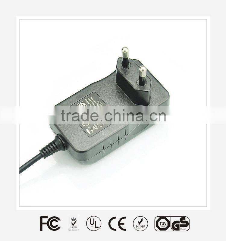 Plug inpower adapter 24w 12v 2a with UL/CUL GS SAA PSE approvaled