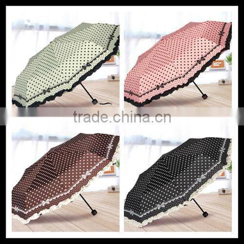 waterproof pu coated dot printed polyester fabric tafffeta umbrella fabric