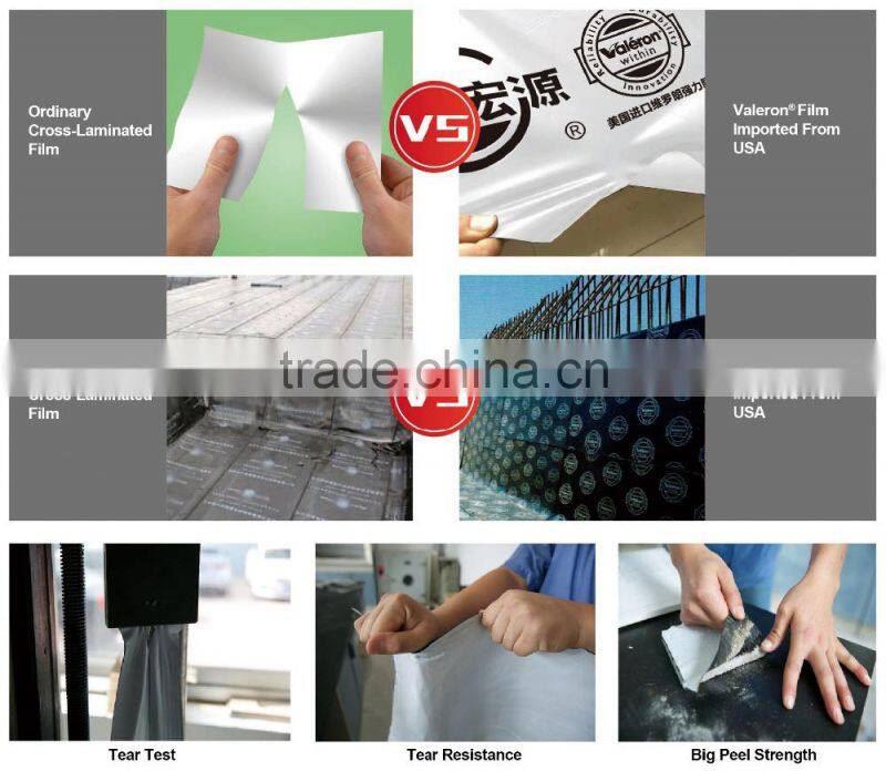 Cross Laminated film self adhesive waterproof membrane