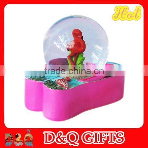 Souvenir custom resin snow globe with slipper base