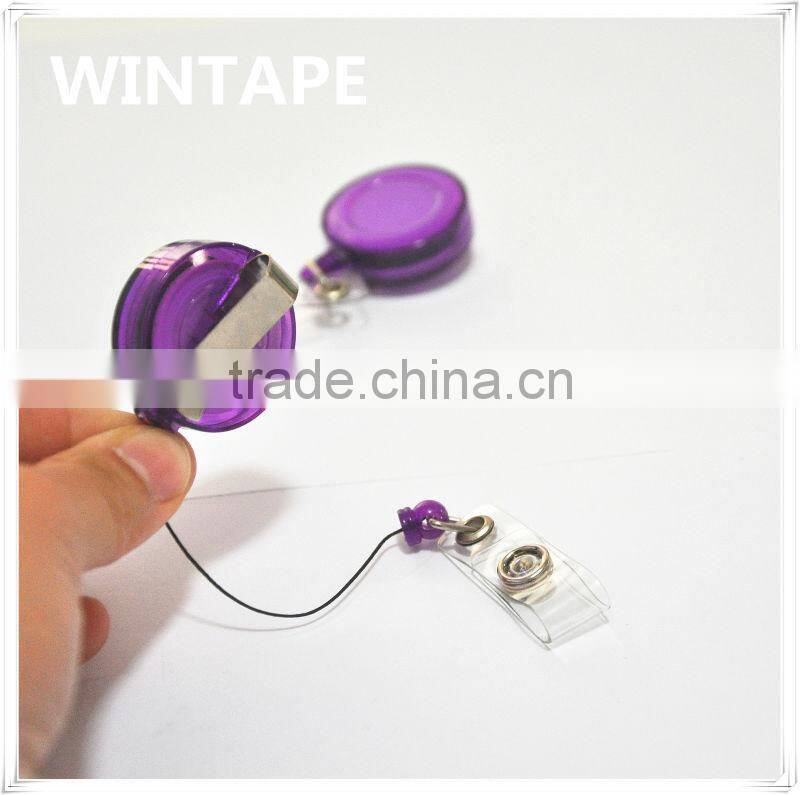 ABS case logo mini swivel badge reel with alligator clip with OEM serive from our factory