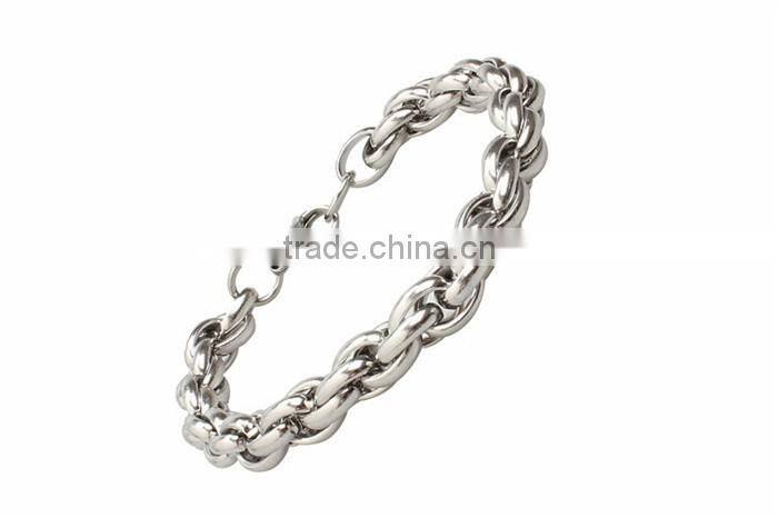 Fashionable jewelry simple style natural color 316l stainless steel men bracelet