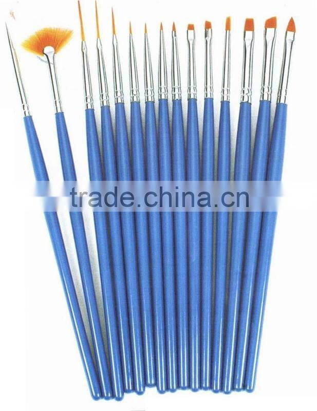 5 Pieces Golden Kolinsky Sable Nail Scrub Brush Beauty Tools