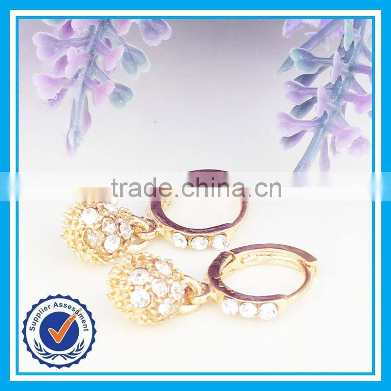 Zircon crystal gold earrings algeria gold jewellery
