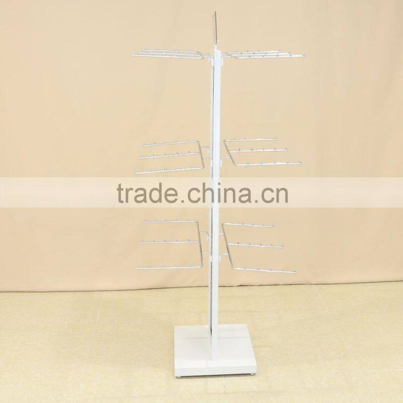 Multi function metal display rack for hanging items