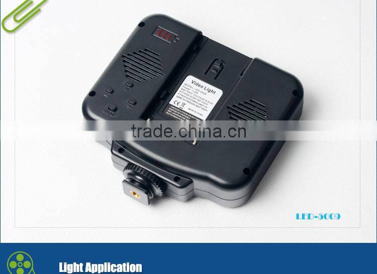 Professional led 5009 video light for sony camera with hot shoe converter
