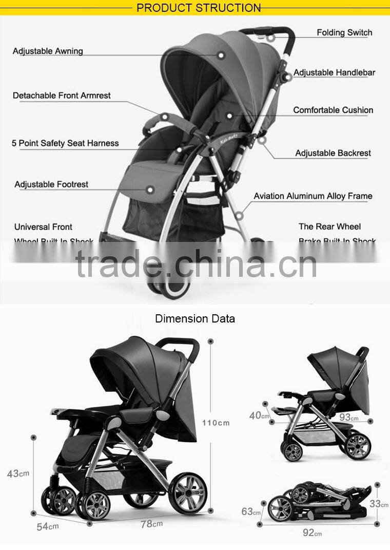 BS-24A new high landscape deluxe baby jogger baby doll stroller 3in1