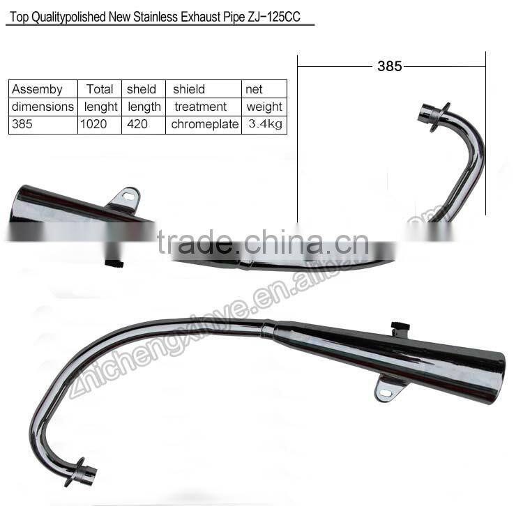 Top Qualitypolished New Stainless Exhaust Pipe ZJ-125CC