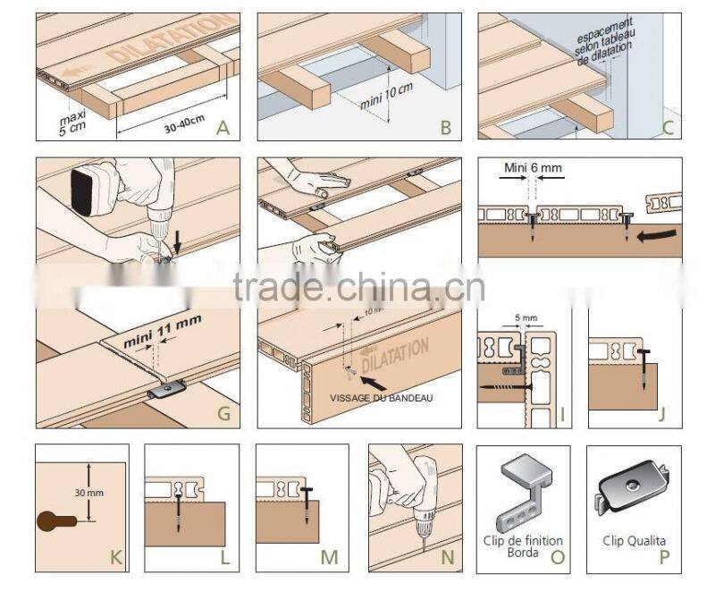 Woldwide popular flooring oudoor wpc flooring wpc decking