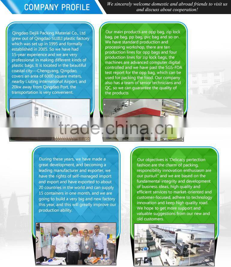 small hanging hole clear opp plastic bag