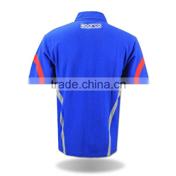 Wholesale plus size clothing blue cotton polo shirt design
