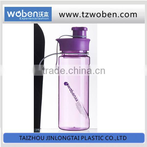 China wholesale plastic water bottles with one color logo