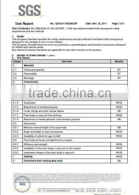 Baby Stroller 3 in 1 Europe Standard EN1888 Push Chair