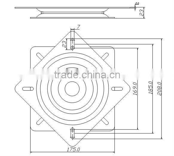175X175mm Square TV swivel,metal turn table