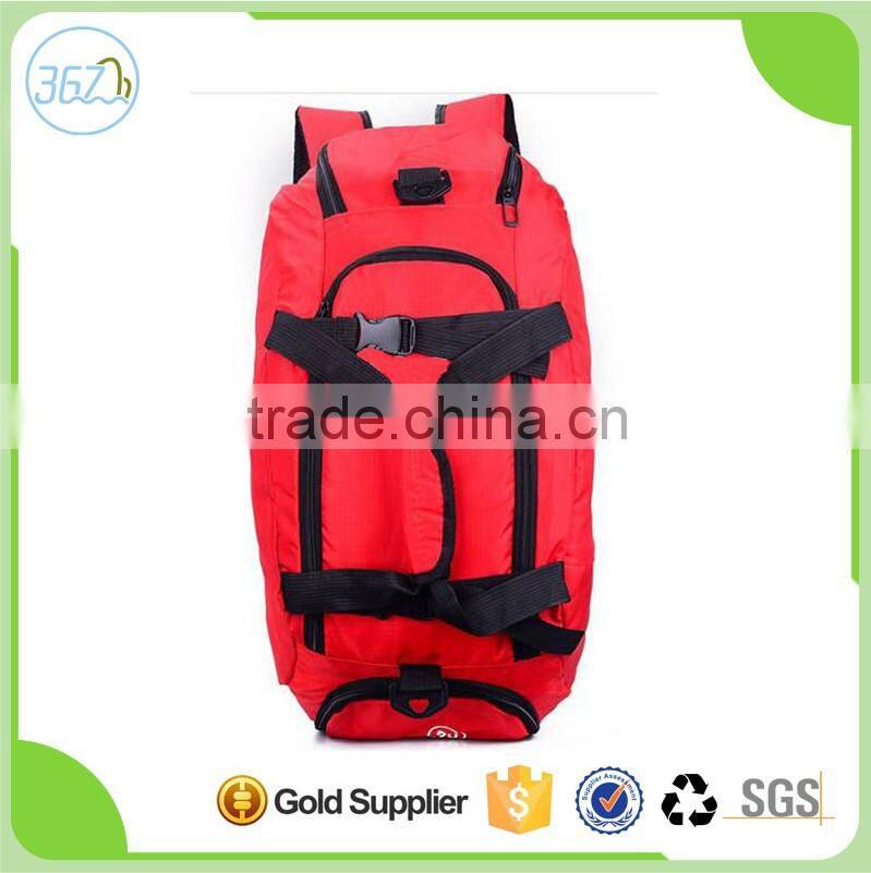 2016 Latest Design Nylon duffle bag folding Travel Bag with shoe compartments