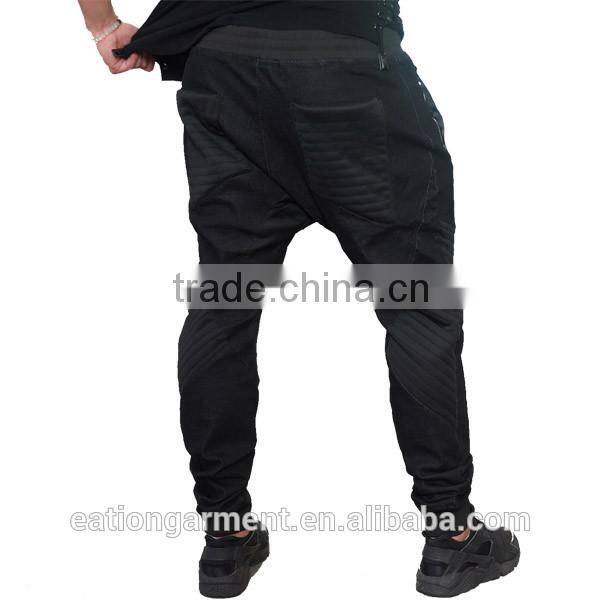 leisure clothing tapered jogger trousers fitted mens denim jogger pants