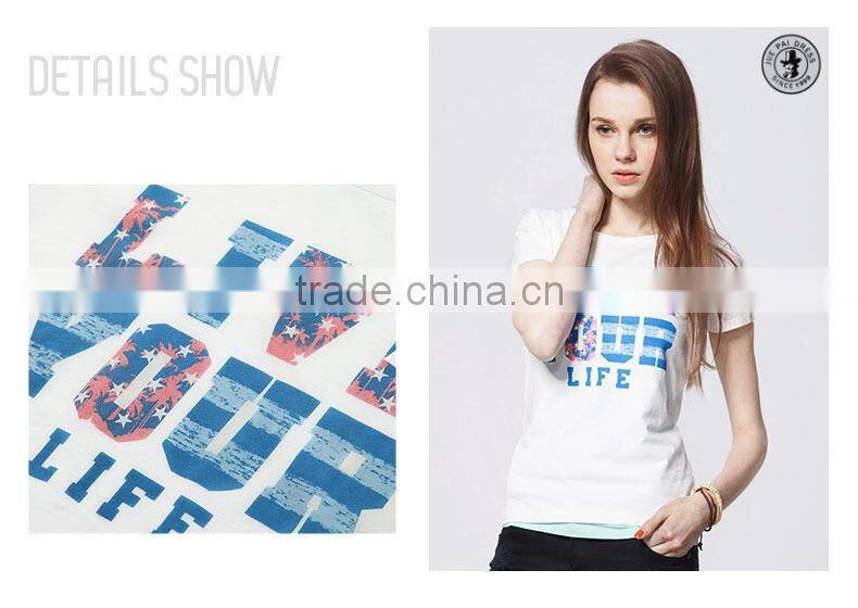 100% Cotton Custom Pattern Blank Tee shirt