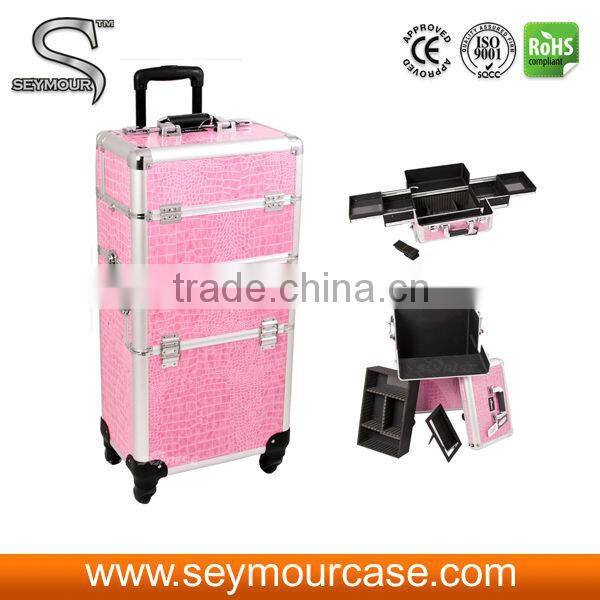 2 in 1 Rolling Makeup Train Case