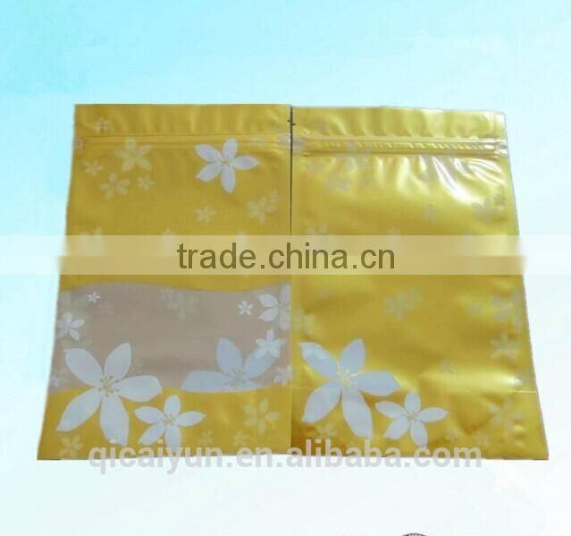 Sliver aluminum foil zip lock bag /transparent zipper bag