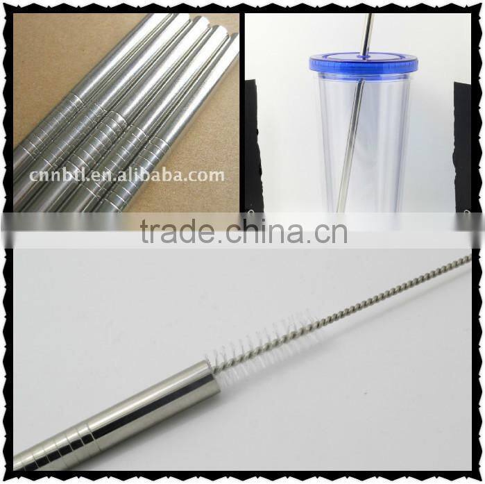Reusable 12*0.5 stainless steel Eco-friendly drinking straw