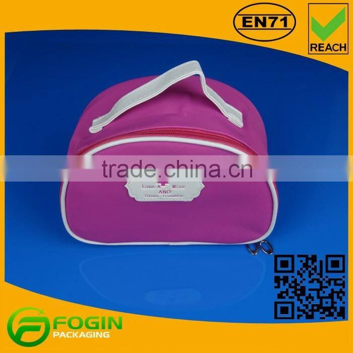 travel zipper pvc stand up cosmetic bag