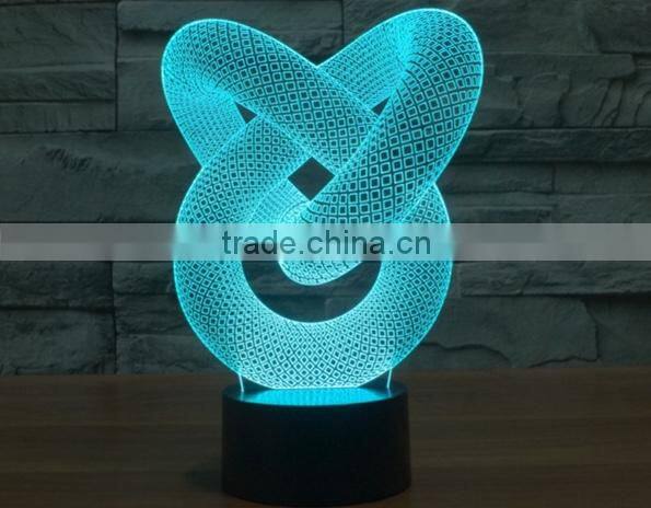 235-Decor Led Light 3d Chain Link Optical Visualization Light Sculpture Curve 3d Viewing Power Save Led Light