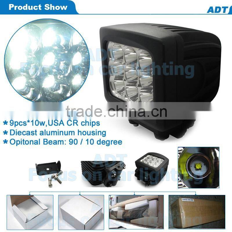 5.2 inch 90W LED Work Light Bar Flood Spot Combo Offroad 4WD SUV Boat Driving Lamp